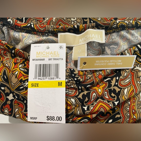 NEW Size M MICHAEL Michael Kors Ruffled Off-The-Shoulder Top Brt Trractta $88 - Picture 11 of 11